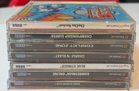 7 Dreamcast Games Lot - CIB, Complete - Bomberman Online, Blue Stinger