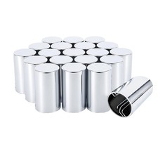 33mm x 3 1/2" Lug Nut Cover ABS Chrome Plastic Cylinder Nut Cover, Push-On fi...