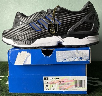 US Men s 8 - Adidas ZX Flux  Grey Royal White  HQ6611, Rare, JD Exclusive