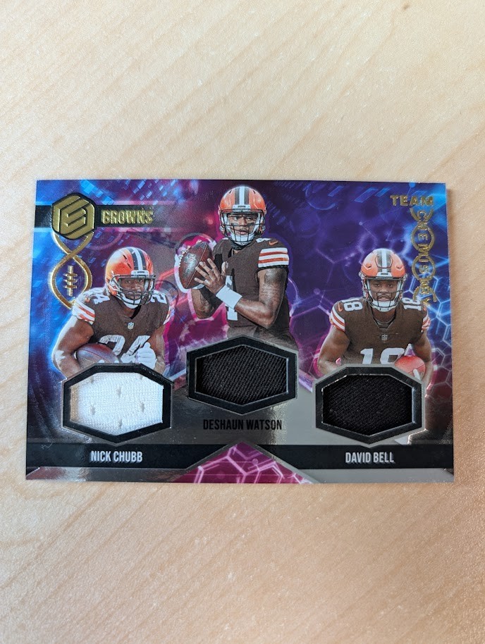 2022 Elements Browns Watson Chubb Bell Team Chemistry Patch /75