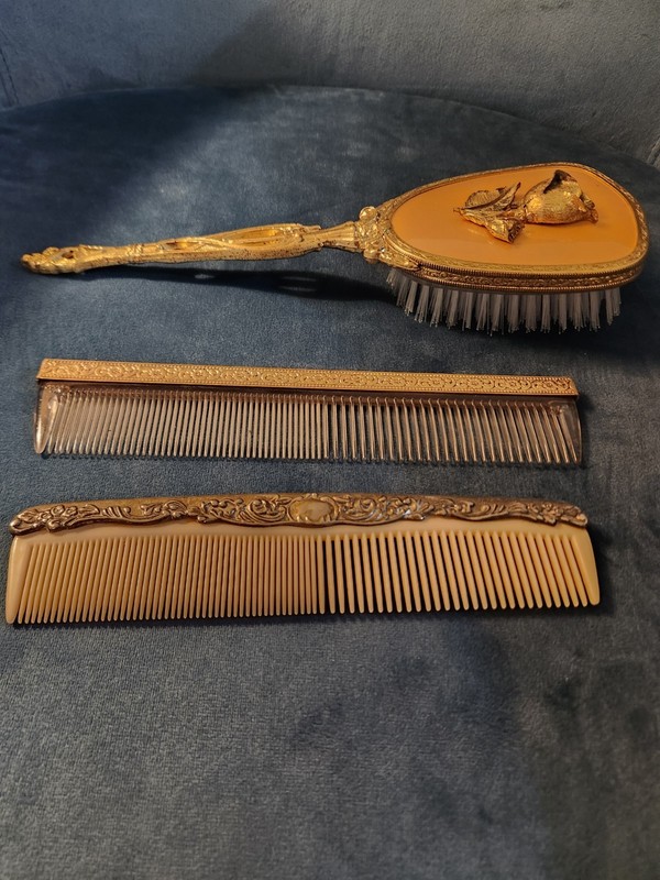 Vintage Brush And Two Combs