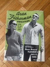 VINTAGE Aran Fisherman Sweaters To Knit Magazine Vol. 84 1966