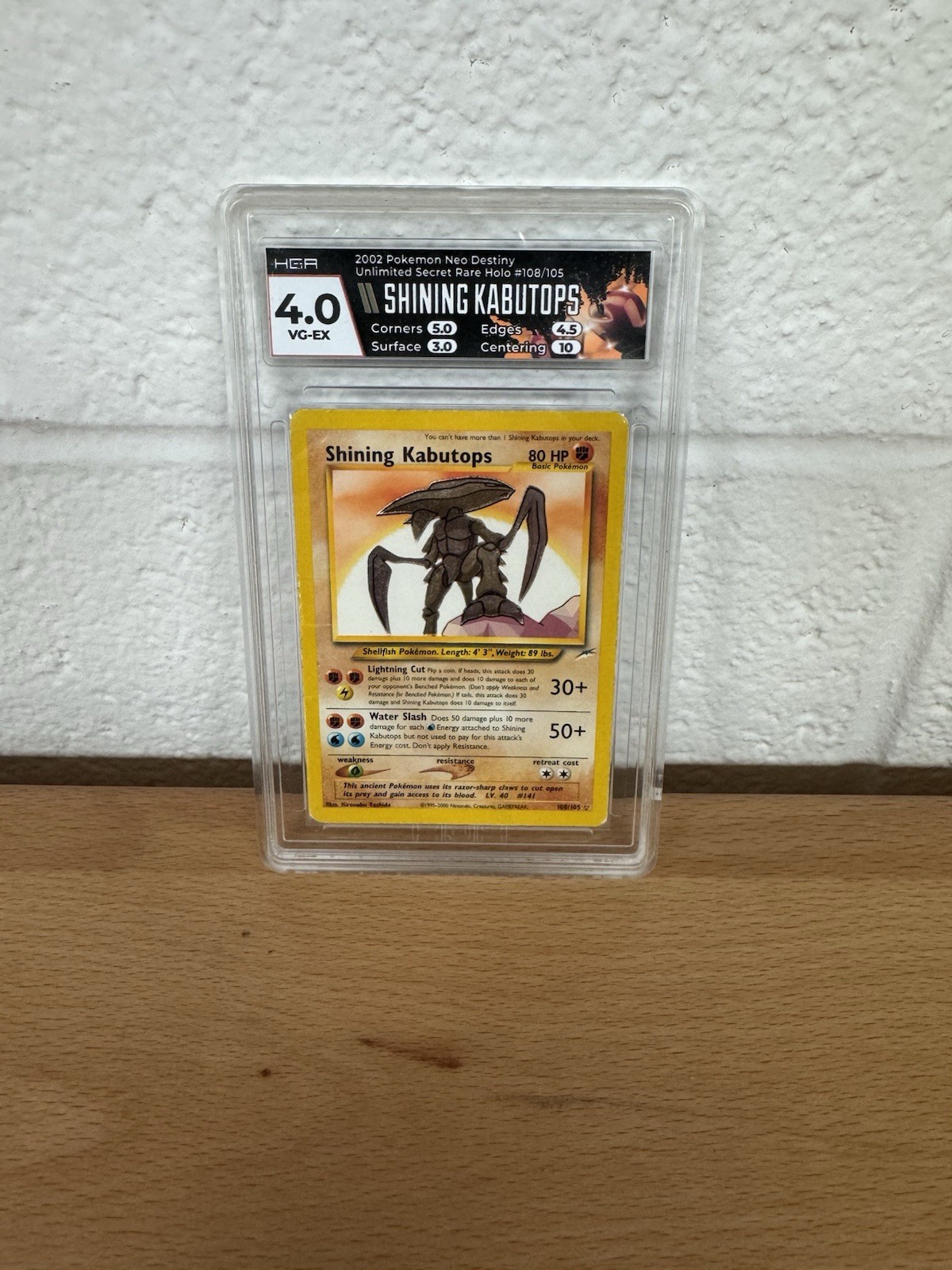 HGA 4 Shining Kabutops 2002 Neo Destiny 108/105 Holo Pokemon Card PSA Cgc