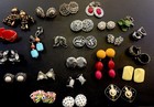 Estate Retro Clip On Earring Lot — photo 1