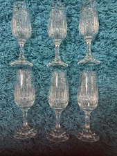 Set of 6 ~ SCHOTT-ZWIESEL -Westminister- Fluted CRYSTAL Champagne Glasses VGC