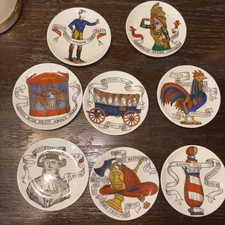 Vintage Lipper & Mann Americana Trinket Dishes 4" Set 8 Japan