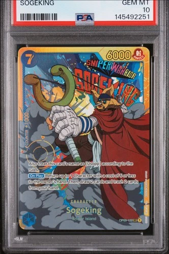 2023 ONE PIECE OP03-PILLARS OF STRENGTH #122 SOGEKING PSA 10