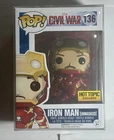 Funko Pop! Iron Man Unmasked 136 Civil War Marvel Hot Topic Vinyl New In Box