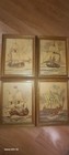 Set Of 4 GORDON GRANT Viking Ship CLIPPER Sailing VINTAGE FRAMED PRINTS — photo 8