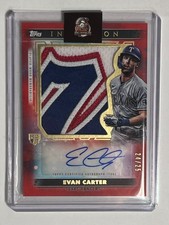 EVAN CARTER 2024 Topps Inception #AJP-EC 24/25 Rookie Autograph Jumbo Patch RC