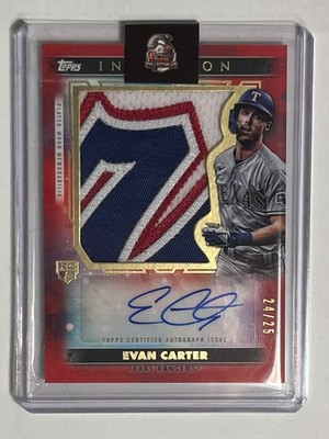EVAN CARTER 2024 Topps Inception Rookie Autograph Jumbo Patch /25 RC #AJP-EC