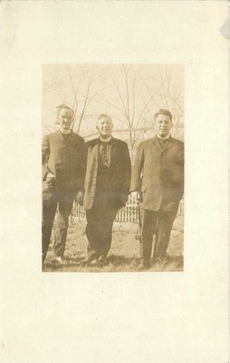 c1910 Morganville West Virginia Bishop John Swint & Priests RPPC Postcard 26-243