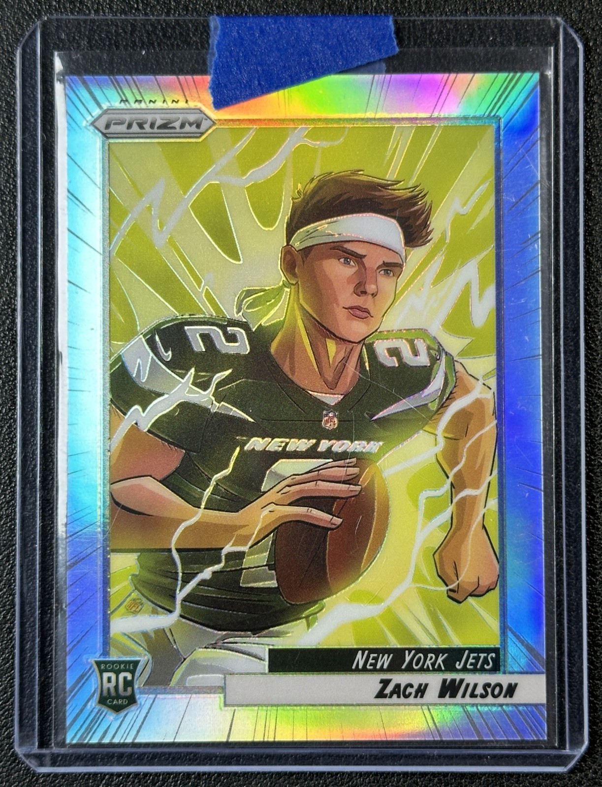 ZACH WILSON 2021 PANINI PRIZM #M-ZW ROOKIE MANGA VERTICAL RC JETS SSP