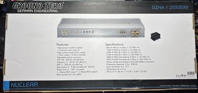 Ground Zero GZNA 1.2550DXII Mono Car Amplifier 2400W RMS Ground