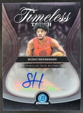 2025-26 Bowman Scoot Henderson Timeless Touch Signatures Auto Trail Blazers DD5
