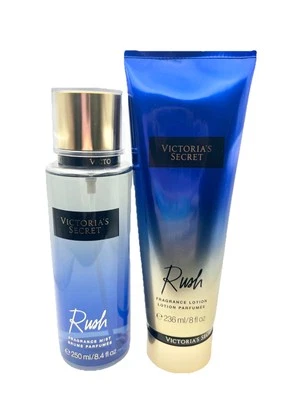 NEW Victoria's Secret RUSH Fragrance Mist 8.4 FlOz & Fragrance Lotion 8 FlOz SET - Image 1 of 4