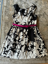 Eliza J black and white flower dress, size 14