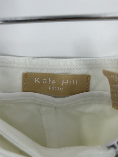 Kate Hill Petite Skort donna 14P (vita 32 pollici) avorio, cotone twill bottoni a pressione davanti - Foto 8 di 12