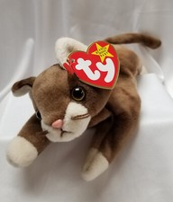 Pounce the Cat Ty Beanie Baby Plush in Mint Condition with all tags