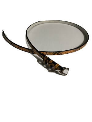 Lodis Metallic Snake Print Soft Leather Belt S B1098 - Cobra Snake Print Belt - Double J Saddlery main image 4