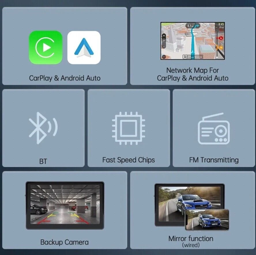 UNIVERSAL WIRELESS CAR RADIO WITH TOUCH SCREEN / APPLE CARPLAY & ANDROID AUTO - Photo 4/4