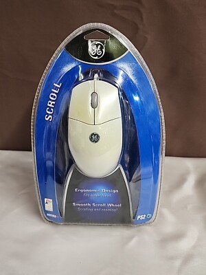 GE HO97859 Smooth Scroll Wheel PS/2 Ergonomic Mouse  Factory New/Sealed 