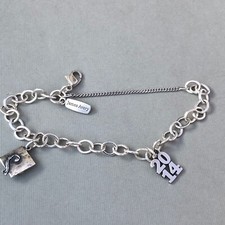 James Avery bracelet Two Charms 2014 & Mortarboard Graduation 925 Sterling Small