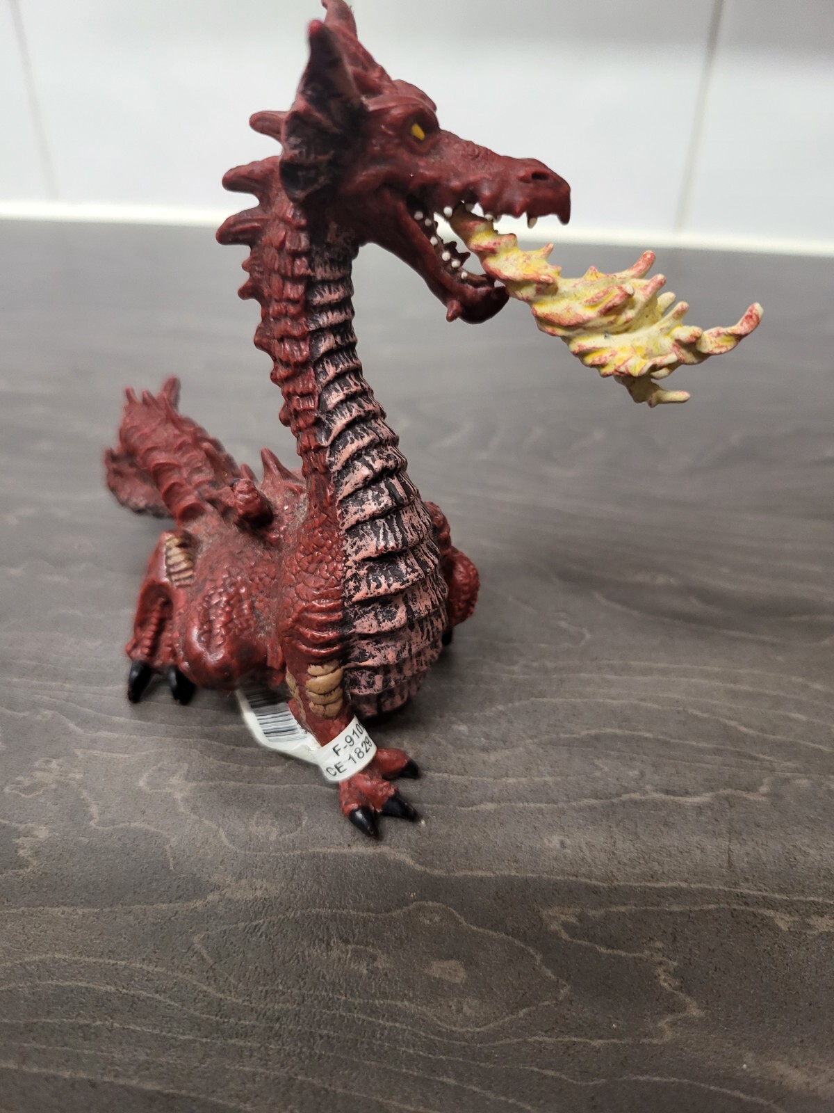 Rare PAPO  Drago Figure The Enchanted World Flame Hard Plastic Collectable