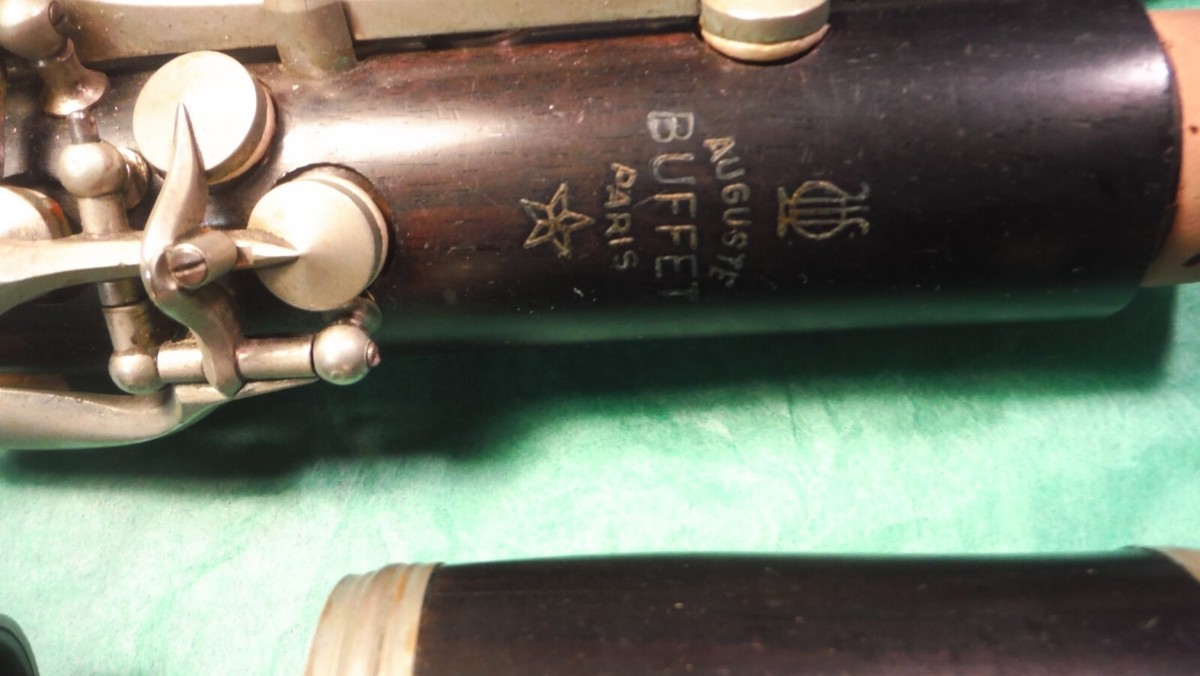 Auguste Buffet Wood Clarinet Paris France Antique c1930-40 BUFFET