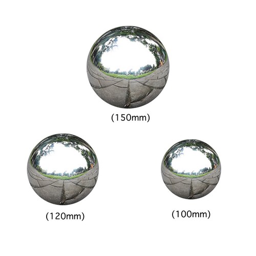 5 Stück Edelstahl-Spiegelkugeln Garten-Deko – 51-120 Mm, Silber, Reflektierend, Wetterfest