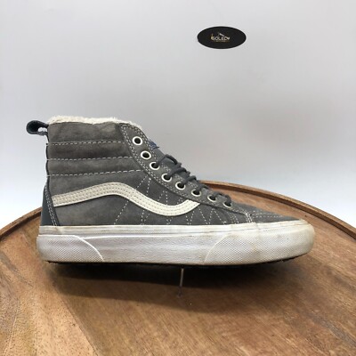 Vans Sk8-Hi MTE Womens Size Shoes Sneakers Scotchgard Gray Suede Fur  Lined