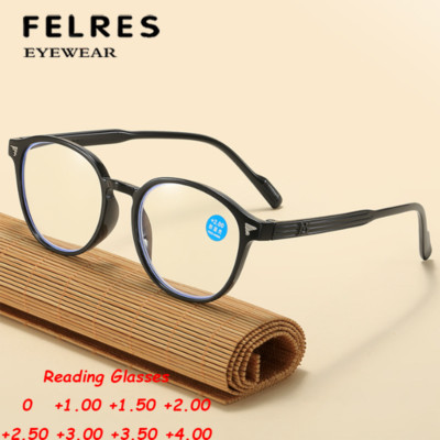 Round Frame Sport Reading Glasses Men Women Anti Blue Light Fashion Glasses New 