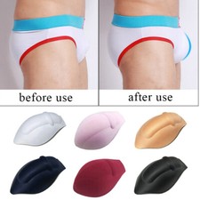 Mens Swimwear Bulge Enhancer Cup Sponge Pad Removable Underwear Insert Cushion  