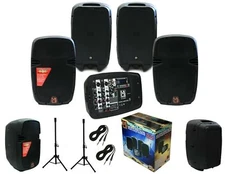 MR DJ PBX210COMBO Speaker Portable all in One PA/DJ KTV System 2X 10" 3000W