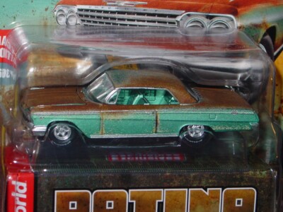 AUTO WORLD 1962 CHEVY IMPALA CLASSIC LOWRIDER -Light Blue. MIP