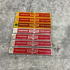 Lot of 7 Eagle Mirado Thin Pencil Leads Semaphore 75-18 Red + Green 75-40 Blk