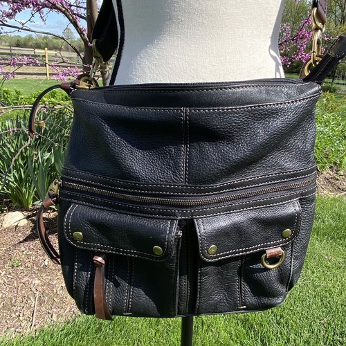 FOSSIL Black \u0026 Brown Leather MORGAN 
