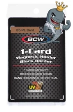 BCW Magnetic 35pt 1-Card Holder Black Border Recessed FREE SHIP