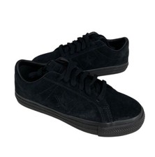 NEW Converse One Star Ox CONS Suede Custom Shoes All Black Low Mens 4.5 Womens 6