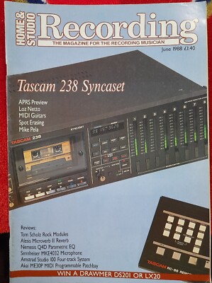 HOME & STUDIO RECORDING MAGAZINE JUNE 1988 VINTAGE USED