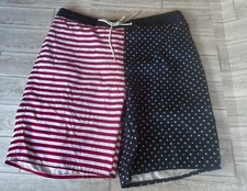 St. Johns Bay Swim Shorts American Patriotic Men's 2XL 9 Inseam Big Tall 10in