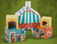 StapelwüRfel Mit Figuren Zirkus Stapelspiel Set 12 Teilig Echtholz Figuren Neu