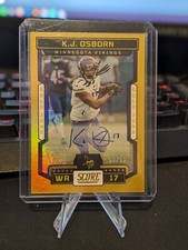 2023 Score K.J. Osborn Base Signatures Auto Gold Zone 12/50 Tracked Shipping