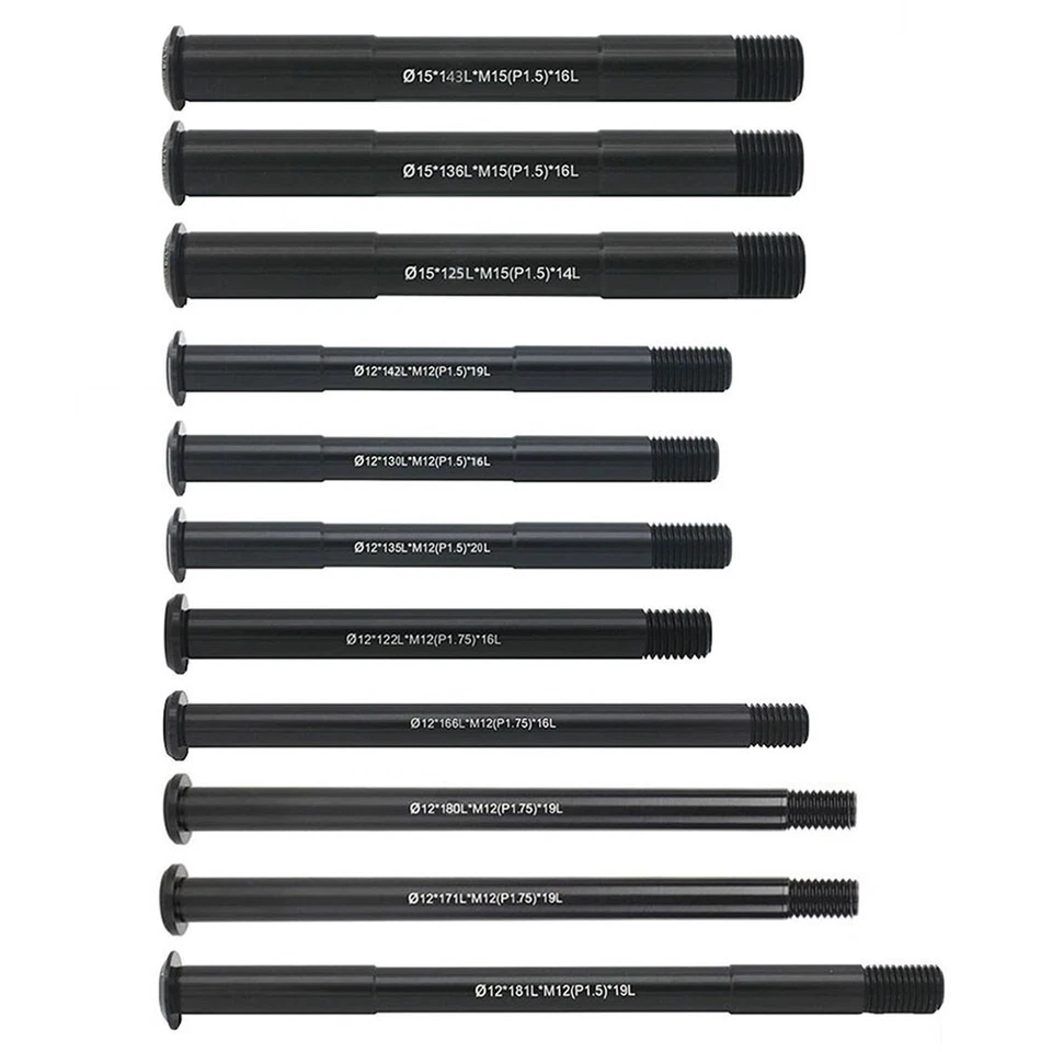 1X Thru Axle Replacement Front/Rear Thru Axle 12mm 15mm Thru Axle Aluminum Alloy - Image 2 of 4