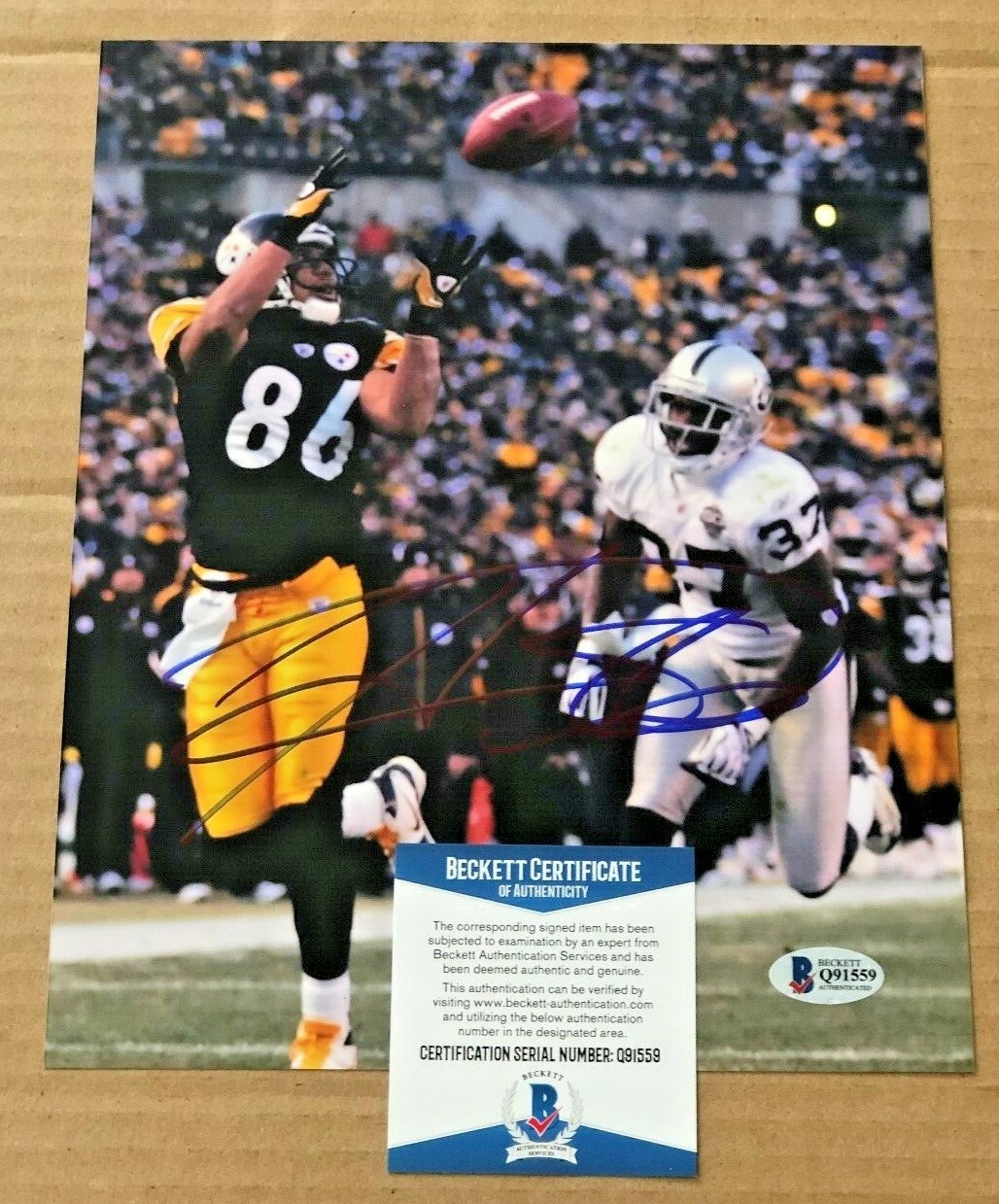 Hines Ward Autographed Signed 8X10 PITTSBURGH STEELERS PHOTO BECKETT CERTIFIED 