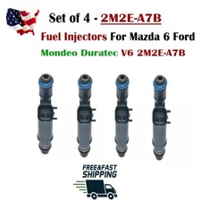 Set Of 4 Fuel Injectors For Mazda 6 Ford Mondeo Duratec V6 2m2e-a7b