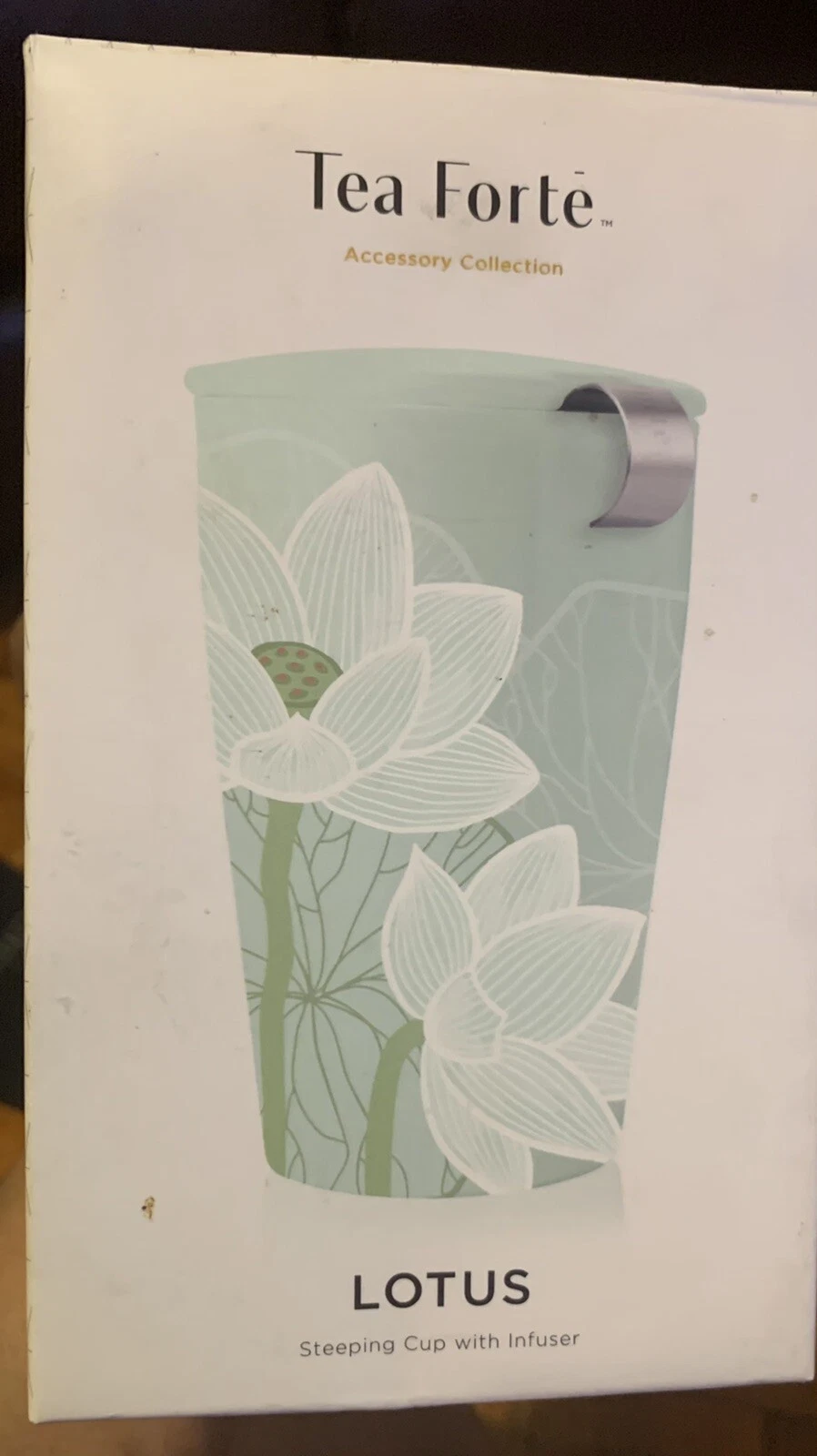 Tea Forte Kati Lotus Double Walled Ceramic Steeping Cup and Infuser