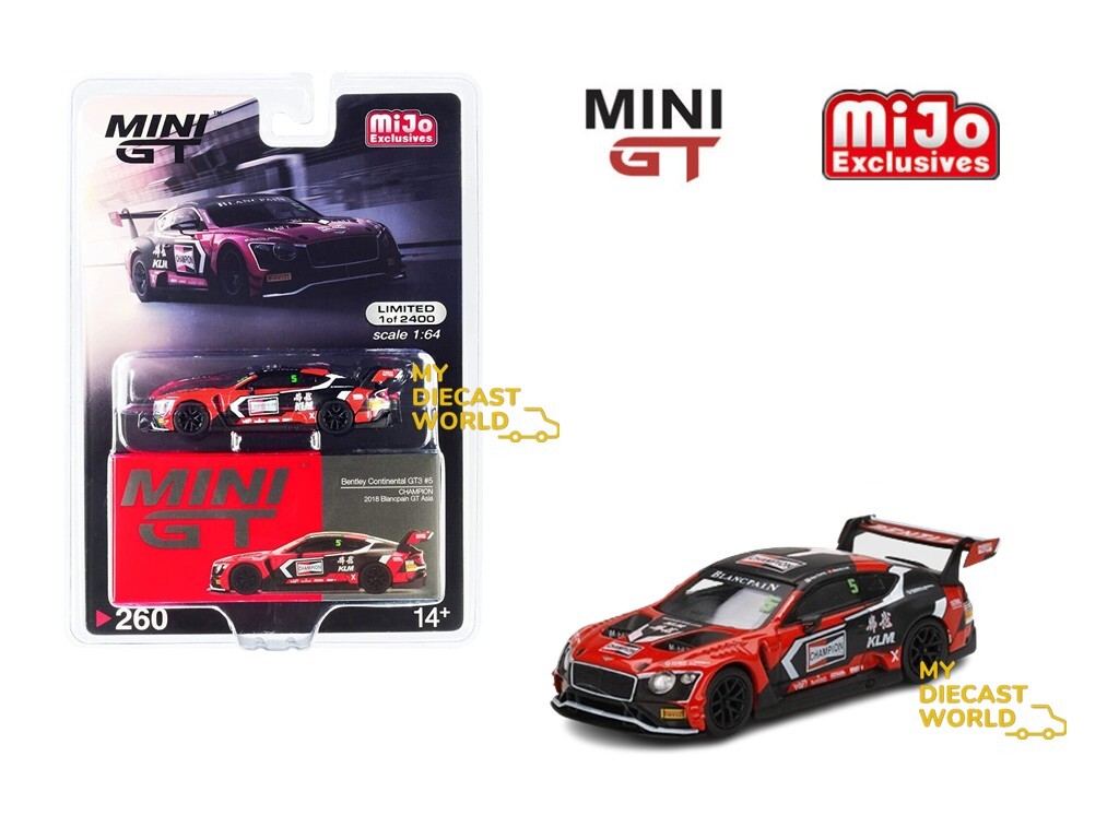 ミニカー MINI GT Bentley Continental GT3 #6 Unboxing Mini GT x Pop Race #222 Bentley Continental GT3 #6