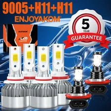 For Toyota Camry 2007-2014 6Pcs Front Hi/Low Beam LED Headlight + Fog Bulb White