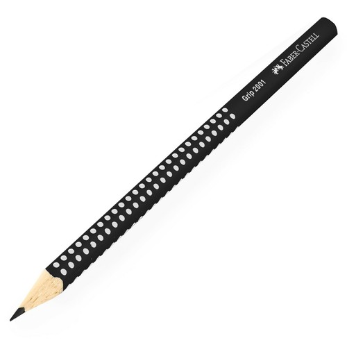 Faber-Castell Grip 2001 Sleeve Set - 3x Pencils, 1x Eraser + Sharpener - Black - Picture 2 of 2